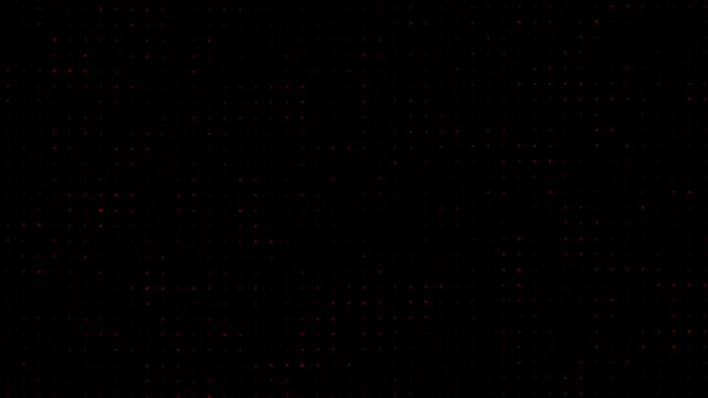 Animated abstract technology random dots and grid 4K on black background. Loop background. Led halftone and moire effect