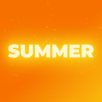 Square Summer Warm Glow Title Intro &ndash; Golden Sunset Gradient Floating Particles Opener for Social Media