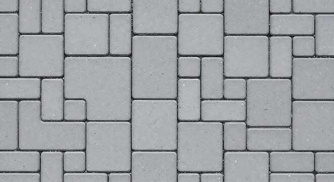 Geometric paving stones with concrete texture background for architectural and landscaping design