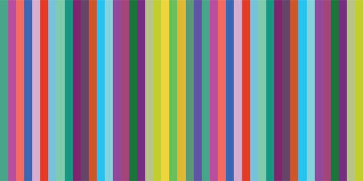 Colorful vertical stripes pattern background, vibrant multi-color parallel lines texture, seamless rainbow stripe vector illustration for wrapping paper