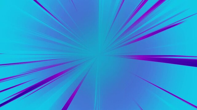 Dynamic comic book pop art sunburst explosion animation. Retro halftone radial burst loop for superhero attention-grabbing backgrounds.