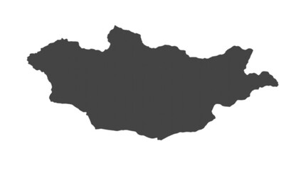 Obraz premium A detailed vector illustration of the Mongolia map silhouette filled with a complex dark geometric pattern, isolated on a clean white background for professional design.