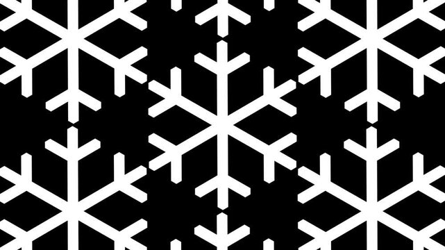 Black and white classic snowflake pattern icon design perfect for winter holiday season and festive decorative projects for creative design projects