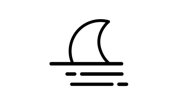 Simple black and white fog and wind weather icon design representing misty breeze conditions for forecast apps for professional creative use today