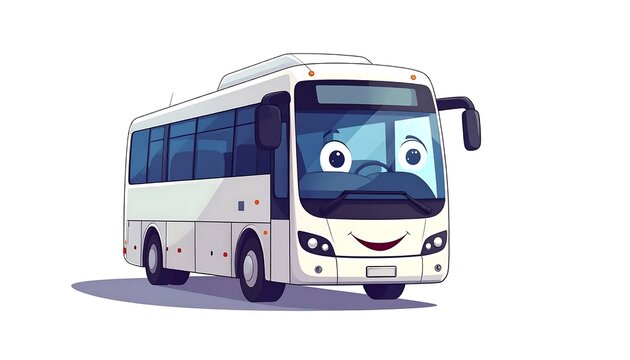 Modern electric passenger bus with digital display.
