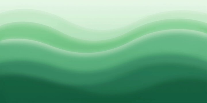 Abstract Green Wave Background with Flowing Light Lines Smooth Water Inspired Texture for Modern Wallpaper and Dynamic Design Illustration