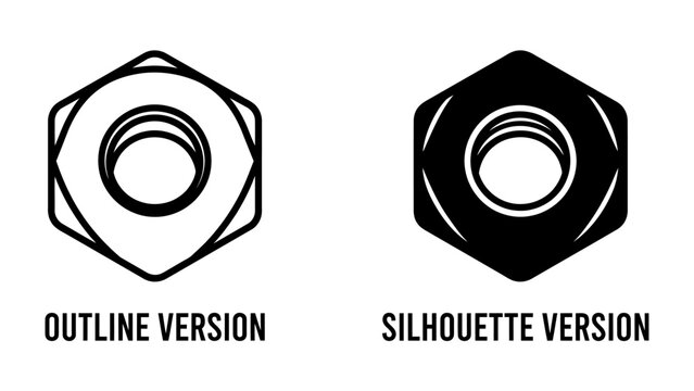 Nut and Bolt Icon Set