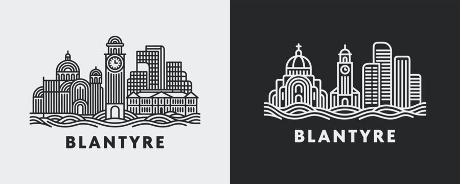 Blantyre Malawi Skyline Cityscape Minimal Architecture Design