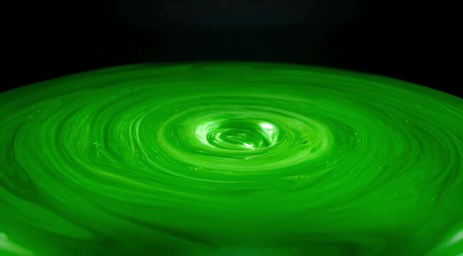 Vibrant swirling green liquid flow abstract motion texture background fluid dynamic pattern
