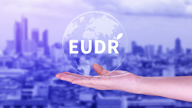 EUDR Environmental Responsibility and drinking coffee in European Union Concept, EU Deforestation Regulation EUDR, Sustainable practices and corporate environmental responsibility