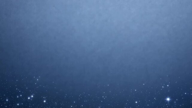 Blue gradient background with scattered sparkling stars at the bottom