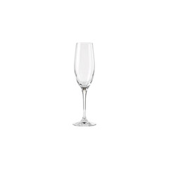 Obraz premium A tall and elegant clear crystal champagne flute standing upright against an invisible background Isolated on transparent background