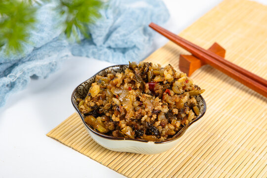 Minced Pork Stir Fry With Pickled Mustard Vegetable And Chili