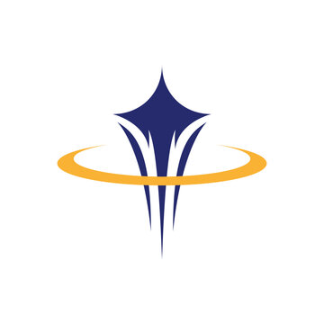 Rising star logo design concept
