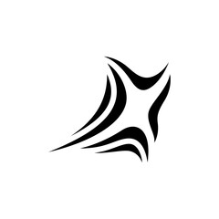 Simple shooting star logo design template © cahyo