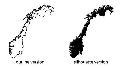 Obraz premium Norway Map Outlines