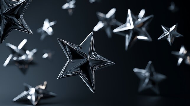 Stars in a dark space floating freely