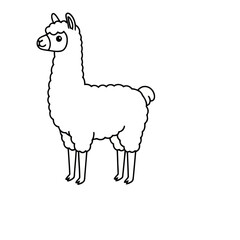 Fototapeta premium Cartoon Llama