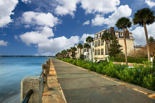 Charleston South Carolina waterfront in the morning