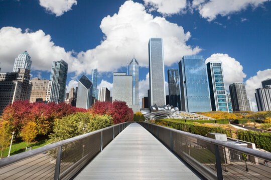 Millennium Park walkway Chicago Illinois
