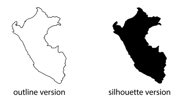 Outline and Silhouette of Peru