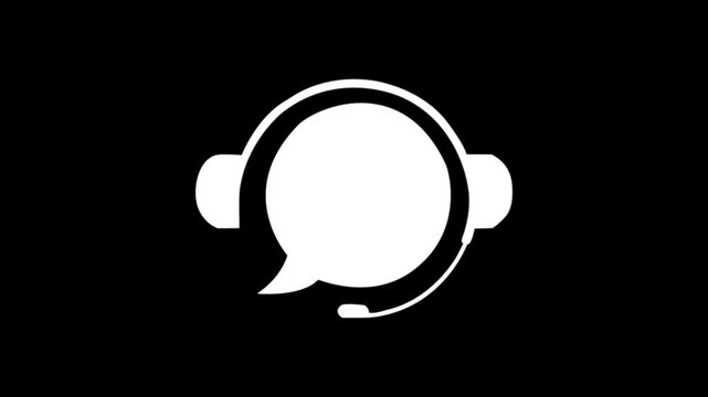Customer Support and Live Chat Assistance icon, Online Messaging and Help Desk Concept. 4k video