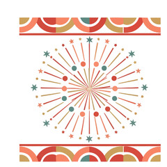 Fototapeta premium Abstract Firework and Decorative Border