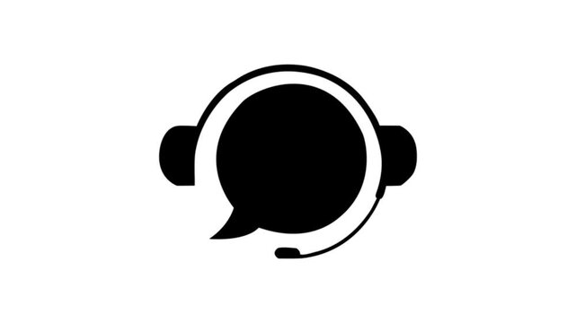 Customer Support and Live Chat Assistance icon, Online Messaging and Help Desk Concept. 4k video