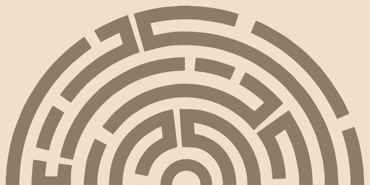 Intricate Circular Maze Pattern Design for Puzzle Enthusiasts.
