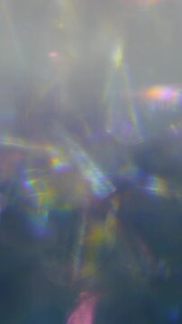 Blurred The Shimming, refraction and reflection of light hitting the glass crystal texture and surface, background element concept 
