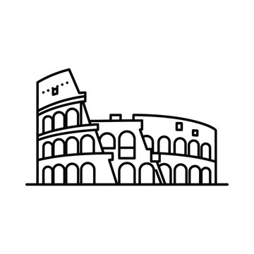 The Colosseum stands majestically in Rome, showcasing ancient Architecture, historic Landmarks, large Structures, famous Sites, and old Buildings.