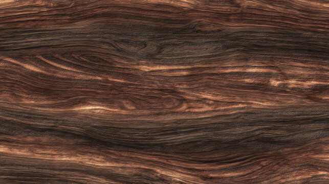 dark rich brown wood grain texture background with elegant natural walnut lumber lines showing high quality polished hardwood timber surface details for rustic interior design and backdrop