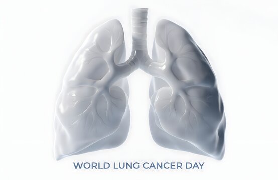 Human lungs anatomy model representing world lung cancer day concept
