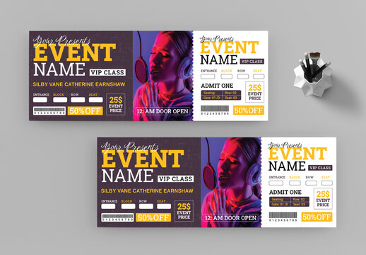 Party Event Ticket Design Template