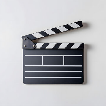 Clapperboard element on a plain background (isolated). An element for product advertisements.