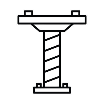 An illustration depicts a large industrial screw under construction.