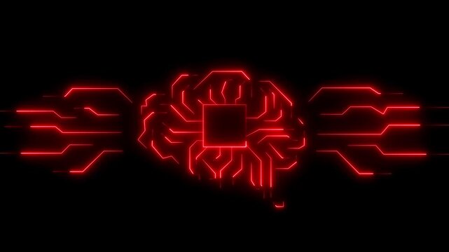 Multi agent AI systems concept on black background. AI driven solutions streamline workflows, Decision Automate daily Tasks. Automate repetitive work.