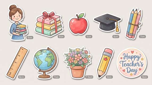 Happy teacher's day stickers teacher appreciation gifts educational stickers for kids