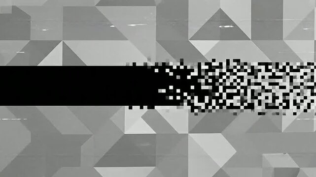 Abstract Grayscale Digital Glitch Effect for Tech and Art Projects