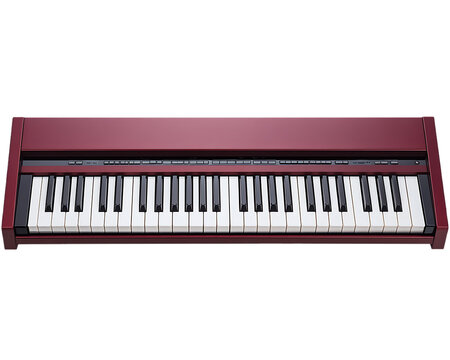 Modern digital piano keyboard isolated on transparent background