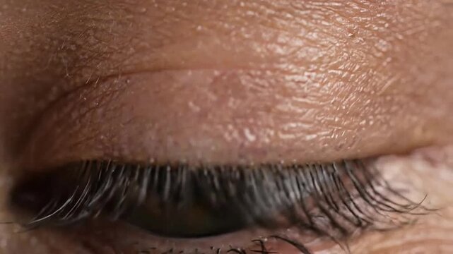 Close-Up of Human Eye with Intricate Iris Detail and Reflection