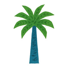 Obraz premium PNG Colorful tropical palm tree illustration.