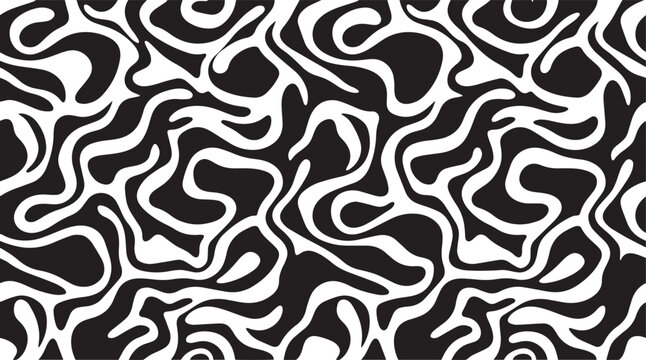 Abstract Organic Wavy Seamless Pattern Background