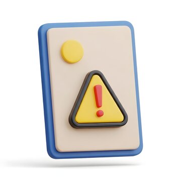 Warning sign on a smartphone screen