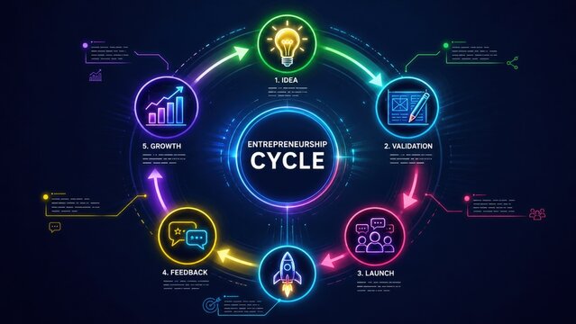 Entrepreneurship Cycle Educational Infographic