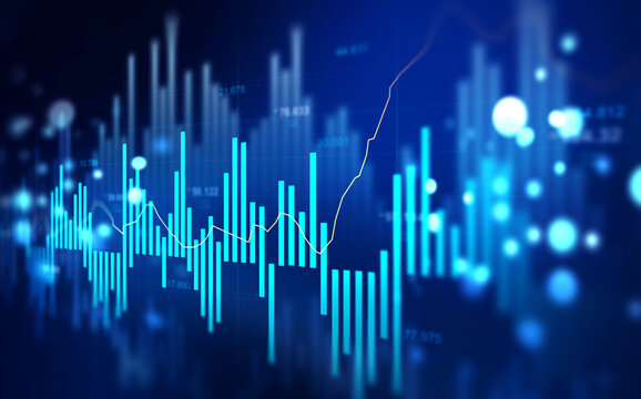 Finance chart,stock market business and exchange financial growth graph. Stock market investment trading graph growth.	
