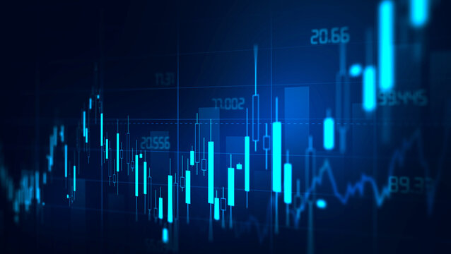 Finance chart,stock market business and exchange financial growth graph. Stock market investment trading graph growth.	
