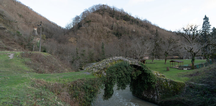 Ancient bridge near Skhumi in Abkhazia