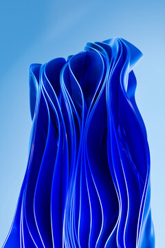 3D rising organic column built from fluid cobalt layers