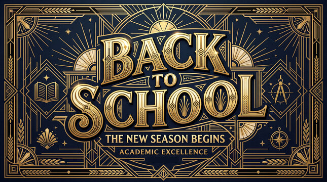 Back to school typography design. New academic season begins